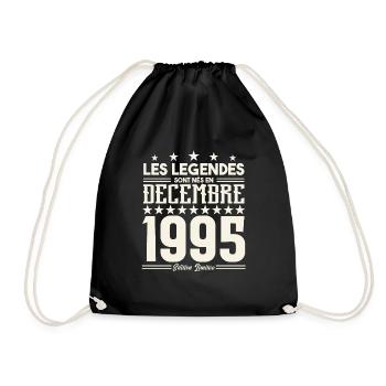 Les Légendes Sont Nés En Décembre 1995, Cadeau. - Sac de sport léger - noir - Devant