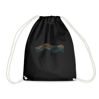 Berg, Japanische Kunst Mountain, Japanese Art - Drawstring Bag - black - Front