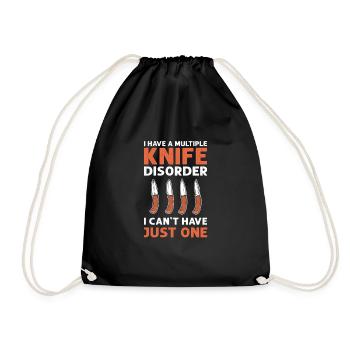 J’ai la maladie du couteau multiple. - Sac de sport léger - noir - Devant