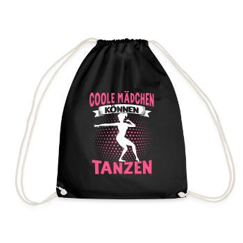Echte Frauen Können Tanzen. Dance Tanz Sprüche - Turnbeutel - Schwarz - Vorne