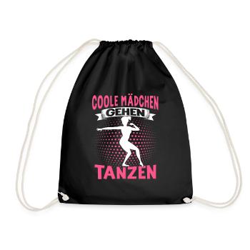 Echte Frauen Können Tanzen. Dance Tanz Sprüche - Turnbeutel - Schwarz - Vorne