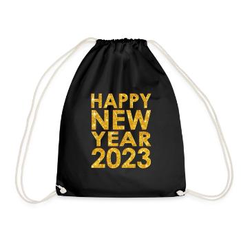 Silvesterparty 2023 - 2023 Neujahr - Turnbeutel - Schwarz - Vorne