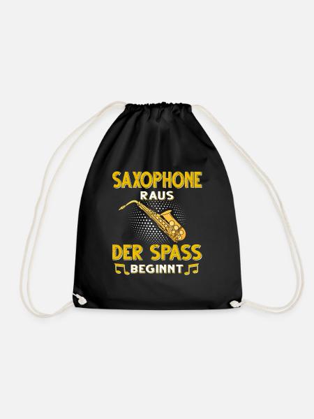 Saxophon. - Turnbeutel - Schwarz