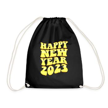2023 Year of the Rabbit - 2023 Countdown Party Fir - Drawstring Bag - black - Front
