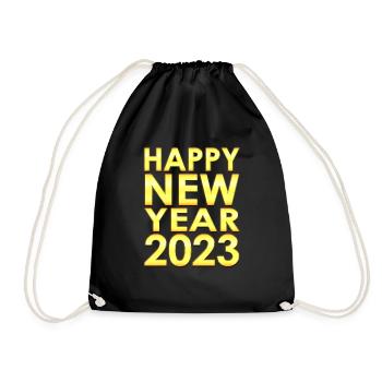 Fête pour le Nouvel An 2023 - Bonne année - Sac de sport léger - noir - Devant