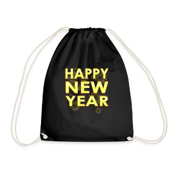 Célébration du compte à rebours du Nouvel An - Sac de sport léger - noir - Devant