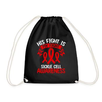 Mois du ruban drépanocytaire Son combat est mon combat - Sac de sport léger - noir - Devant