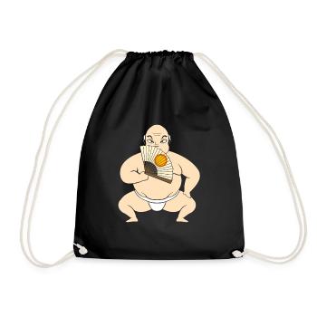 Samurai Funny Fun Naked - Turnbeutel - Schwarz - Vorne