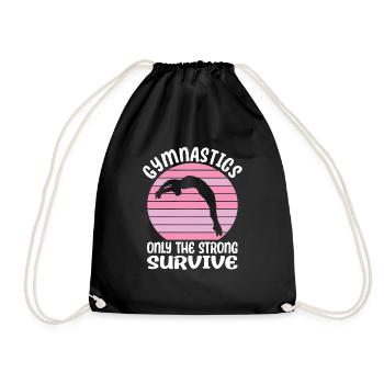 Gymnastics Only The Strong Survive Tumble Acrobat - Turnbeutel - Schwarz - Vorne