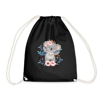 PANEDA baked t-shirts ⭐⭐⭐⭐⭐ - Drawstring Bag - black - Front