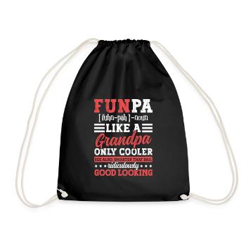 Funpa Definition Wie Ein Opa Nur Kühler - Turnbeutel - Schwarz - Vorne