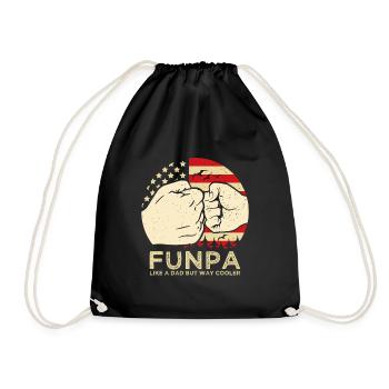 Funpa-definition Wie Opa, Nur Cooler - Turnbeutel - Schwarz - Vorne