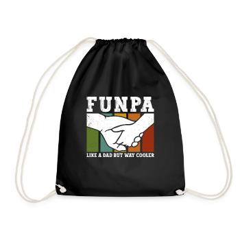 Funpa-definition Wie Opa, Nur Cooler - Turnbeutel - Schwarz - Vorne