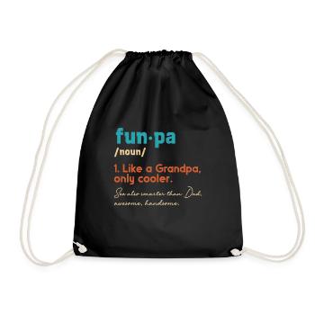 Funpa-definition Wie Opa, Nur Cooler - Turnbeutel - Schwarz - Vorne