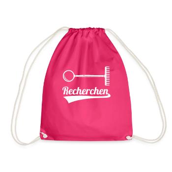 Recherchen Wortwitz - Turnbeutel - Fuchsia - Vorne