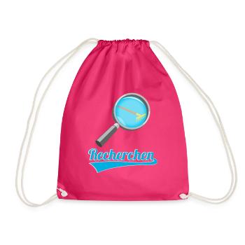 Recherchen Wortwitz - Turnbeutel - Fuchsia - Vorne