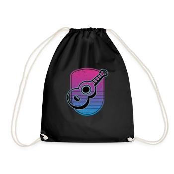 Ukuleles Vitage - Drawstring Bag - black - Front