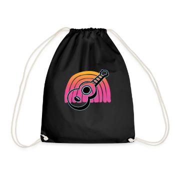 Ukuleles Vitage - Drawstring Bag - black - Front
