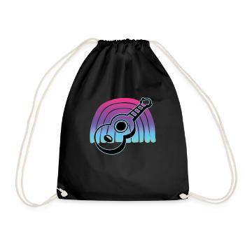 Ukuleles Vitage - Drawstring Bag - black - Front