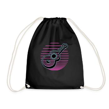 Ukuleles Vitage - Drawstring Bag - black - Front