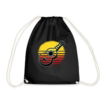 Ukuleles Vitage - Drawstring Bag - black - Front