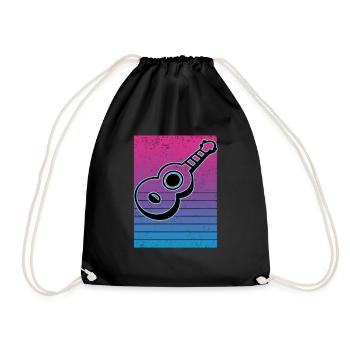 Ukuleles Vitage - Drawstring Bag - black - Front