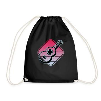 Ukuleles Vitage - Drawstring Bag - black - Front