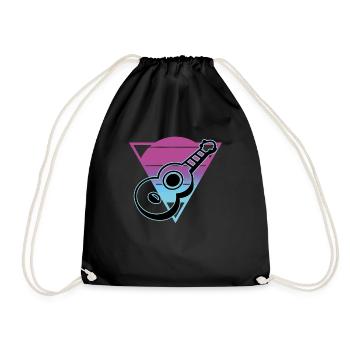 Ukuleles Vitage - Drawstring Bag - black - Front