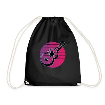 Ukuleles Vitage - Drawstring Bag - black - Front