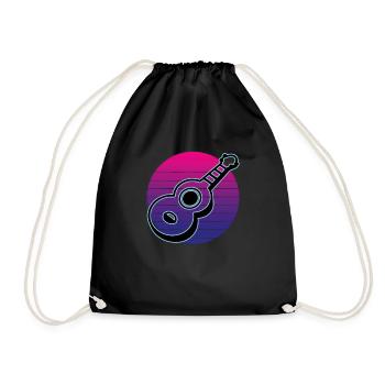 Ukuleles Vitage - Drawstring Bag - black - Front