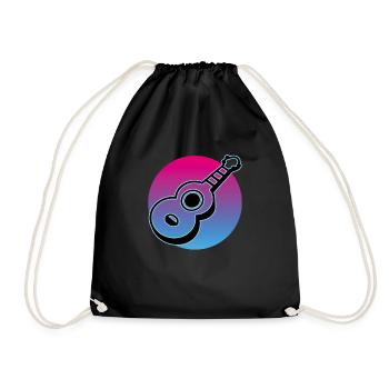 Ukuleles Vitage - Drawstring Bag - black - Front