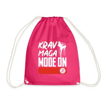 Krav Maga Apparel Israeli Self - Drawstring Bag - fuchsia - Front