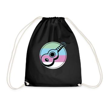 Ukuleles Vitage - Drawstring Bag - black - Front