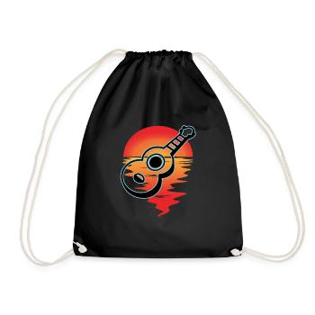 Ukuleles Vitage - Drawstring Bag - black - Front