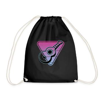 Ukuleles Vitage - Drawstring Bag - black - Front