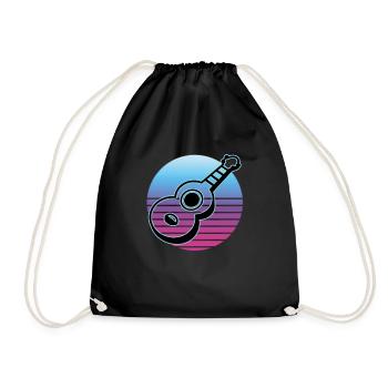 Ukuleles Vitage - Drawstring Bag - black - Front