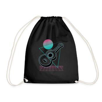 Ukuleles Vitage - Drawstring Bag - black - Front