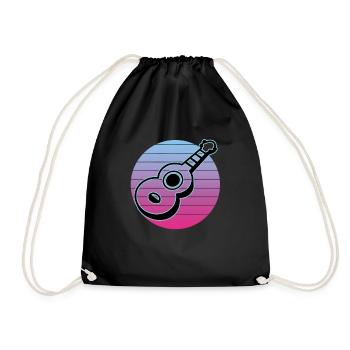 Ukuleles Vitage - Drawstring Bag - black - Front