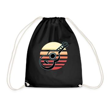 Ukuleles Vitage - Drawstring Bag - black - Front