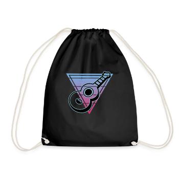 Ukuleles Vitage - Drawstring Bag - black - Front