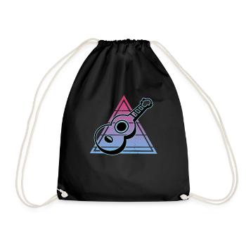 Ukuleles Vitage - Drawstring Bag - black - Front