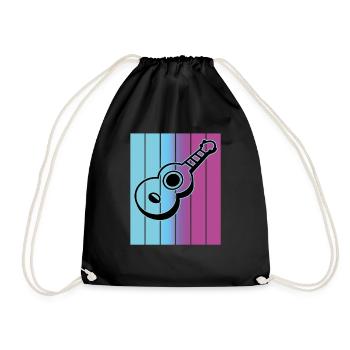 Ukuleles Vitage - Drawstring Bag - black - Front