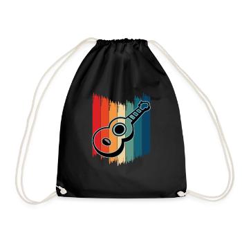 Ukuleles Vitage - Drawstring Bag - black - Front