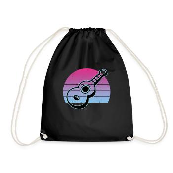 Ukuleles Vitage - Drawstring Bag - black - Front
