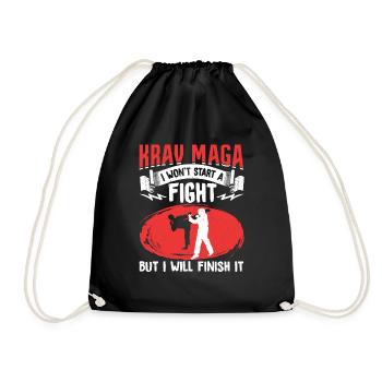 Krav Maga Apparel Israeli Self - Drawstring Bag - black - Front