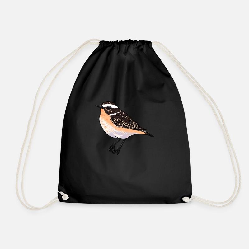 Braunkehlchen Vogel des Jahres Braunkehlchen - Turnbeutel - Schwarz