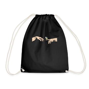 Blue Tit Bird Of The Year Blue Tit - Drawstring Bag - black - Front