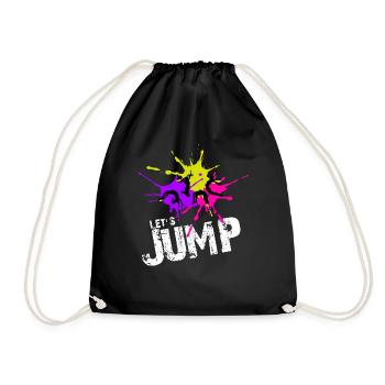 Gymnastik Turnen und Trampolin Akrobatik Sport - Turnbeutel - Schwarz - Vorne