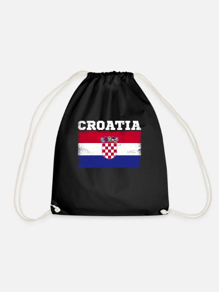 Vintage Kroatien - Turnbeutel - Schwarz