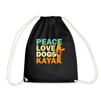 Amateurs de kayak vintage Aventuriers Nautisme - Sac de sport léger - noir - Devant